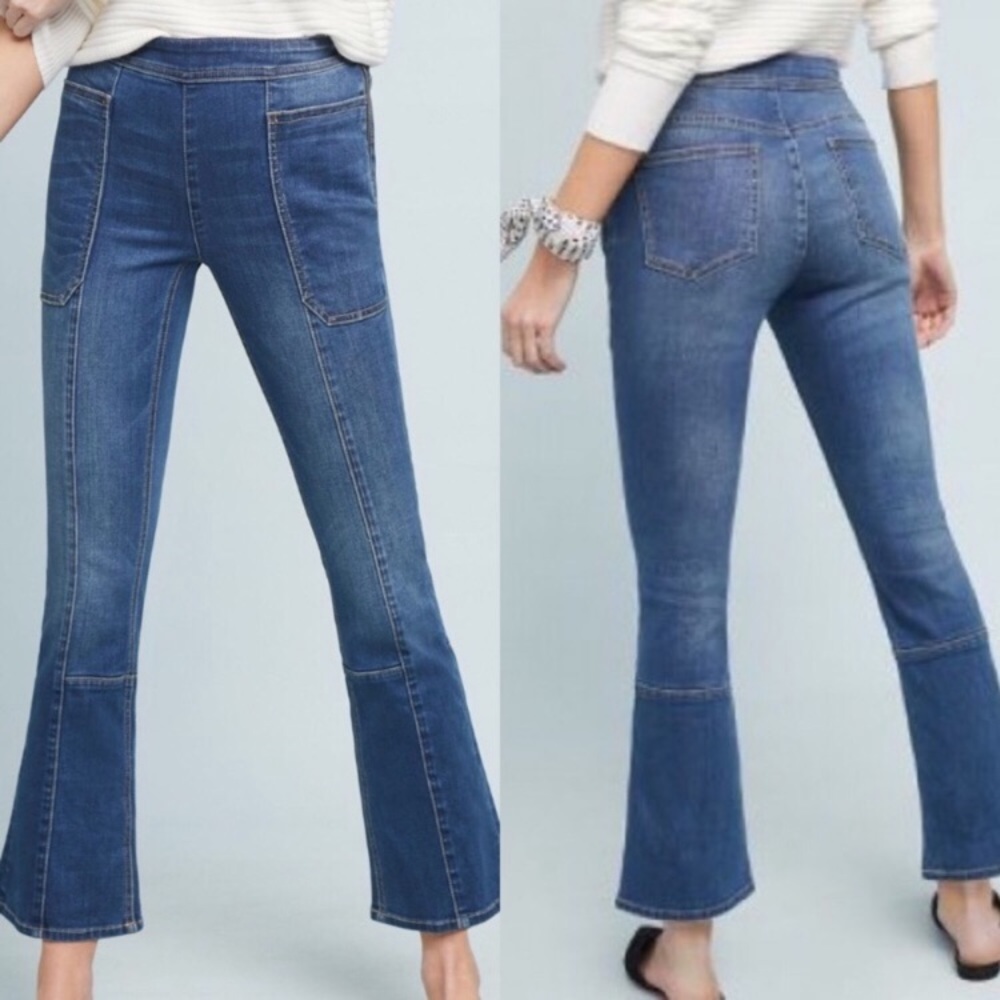 {ANTHRO} PILCRO HI RISE UTILITY CROP BOOTCUT!